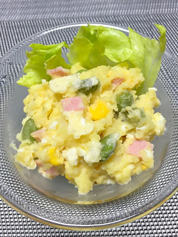 野菜嫌いのポテトサラダ 枝豆とコーンとハムで！|syuchanさん