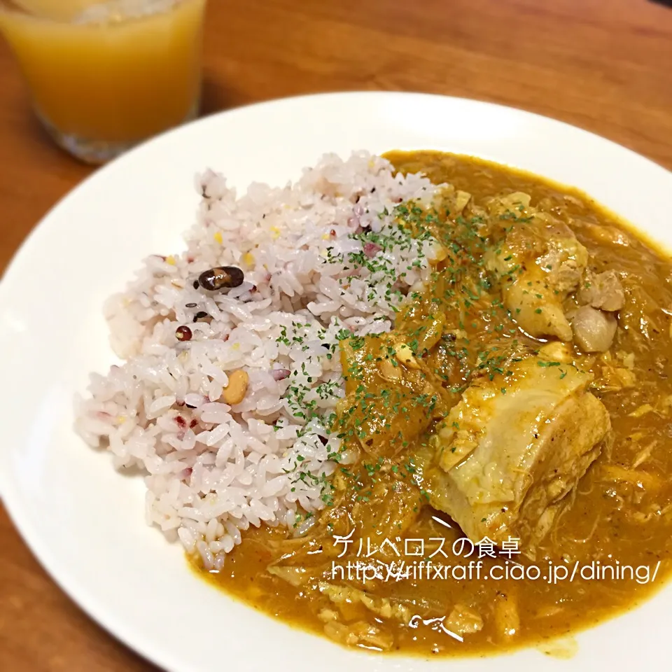 チキンカレー（夕食2015.7.22）|門乃ケルコさん