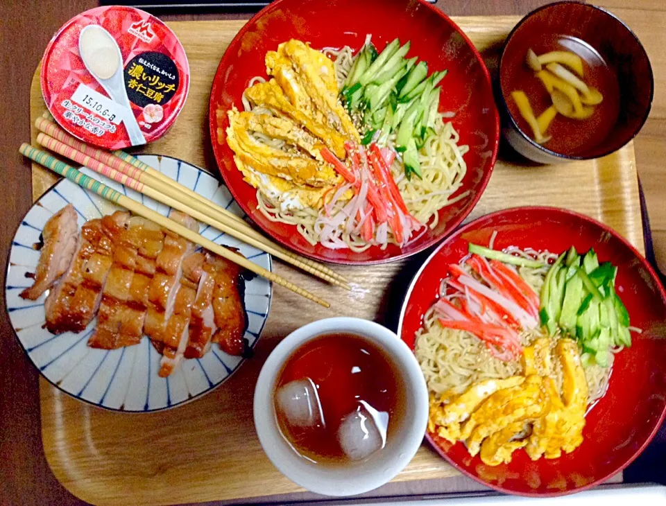 冷やし中華と照り焼きチキン|keroさん