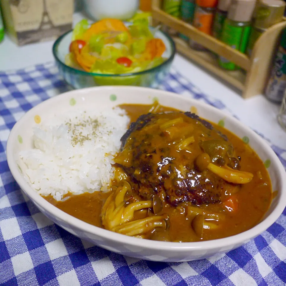 ハンバーグカレー タコスサラダ|石川洋子さん