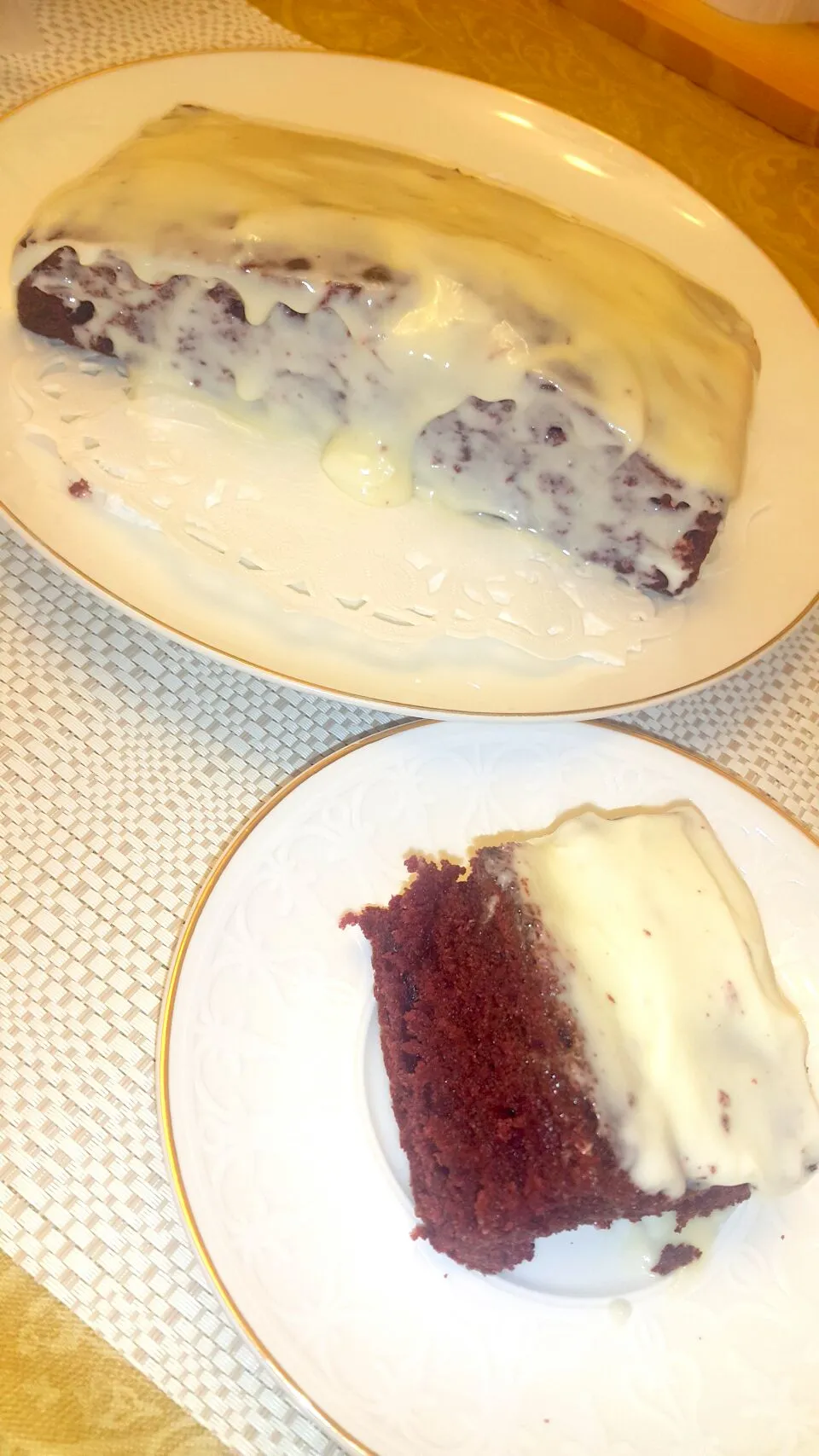 red velvet cake #homemade #Gluten-free #Cake/Pie #ovenbaked #meltedicing|Bg Sinさん