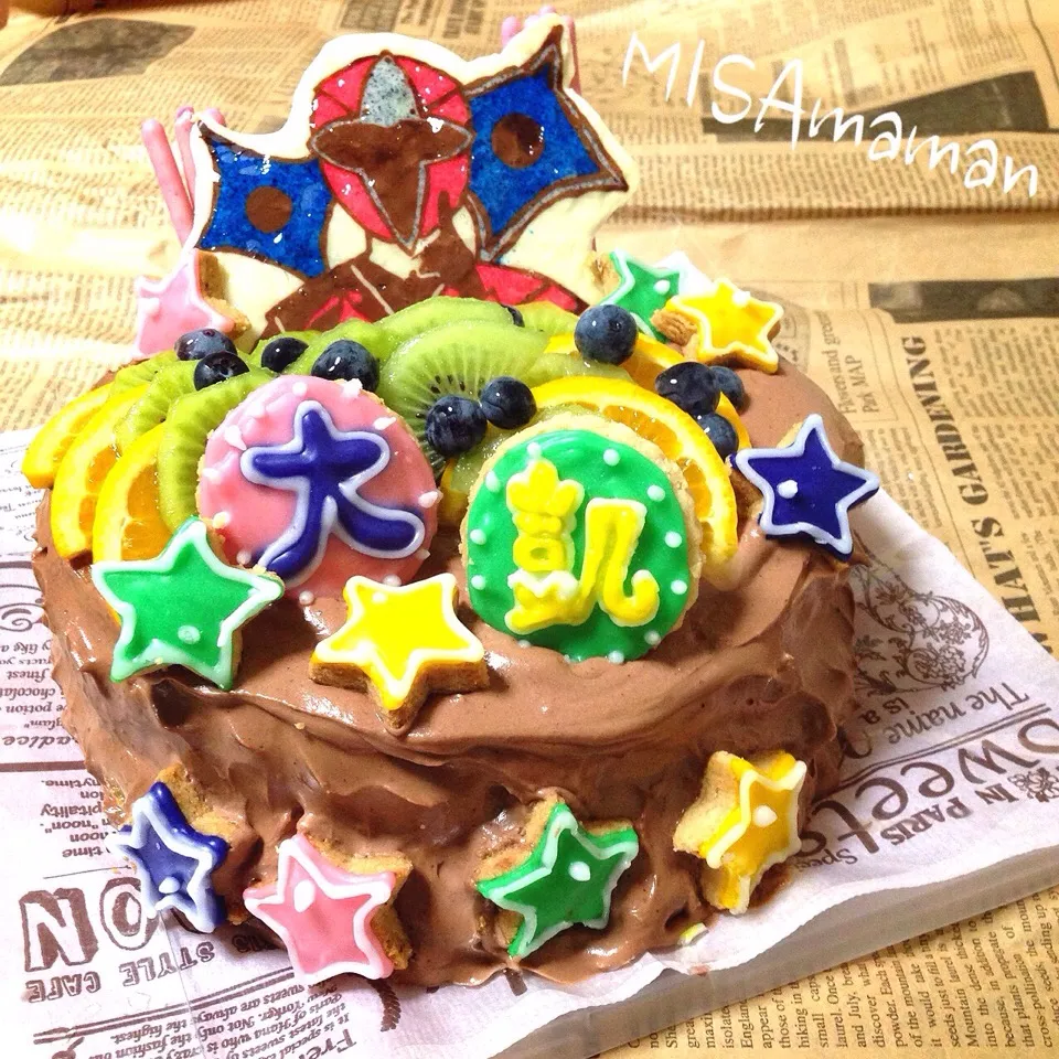 暑くてクリーム溶けるぅ〜💦✨ニンニンジャーキャラcake🎂|みさmamanさん