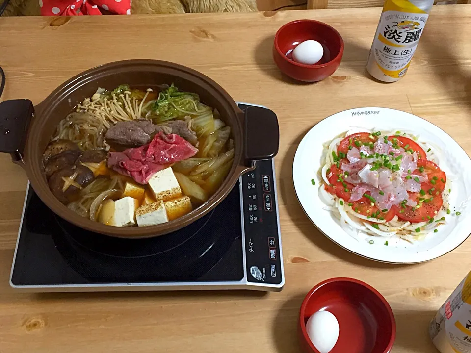 すき焼き 鯛のカルパッチョ|みくりんさん