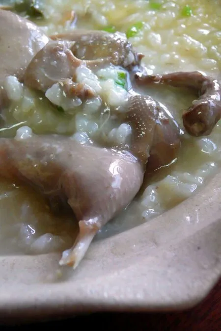 鹌鹑粥。。。congee with quail|steven z.y.さん