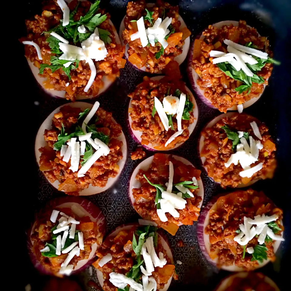 baked zebra eggplant + meat sauce (low-carb)|Annaさん