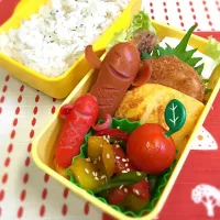 Snapdishの料理写真:8/4 弁当男子！長男学童弁当☆