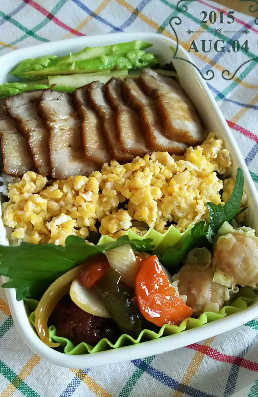 今日のパパ弁当はチャーシュー丼🎵|key♪さん