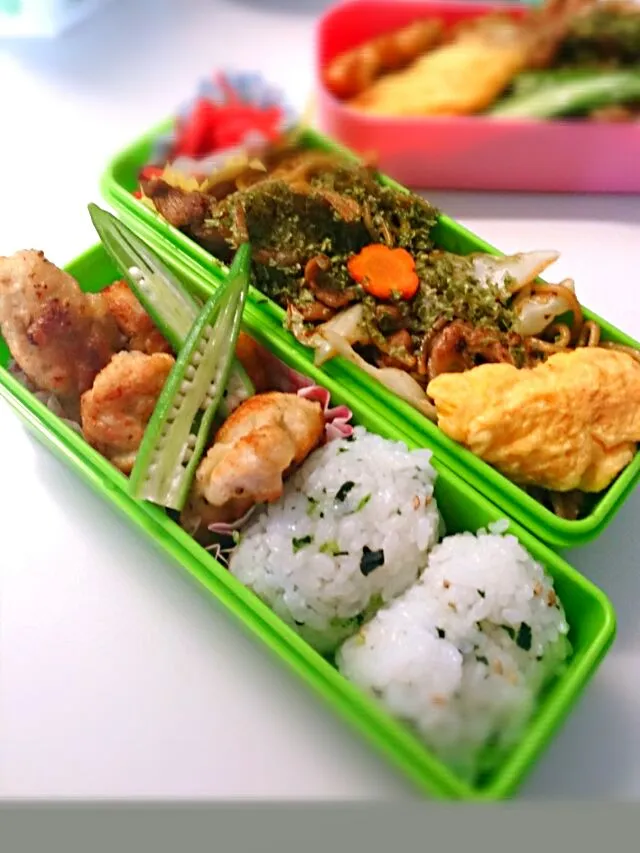 8/4今月最初のお弁当ーは、鶏むね肉のスパイシーなレモン焼き&焼きそば弁当。|Reikoさん