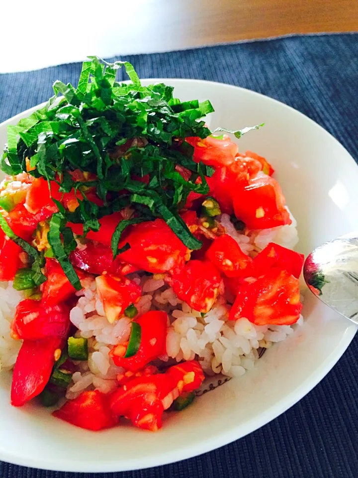 おりぃ🎀さんの料理 テレビでみかけたトマト丼🍅|Norikoさん