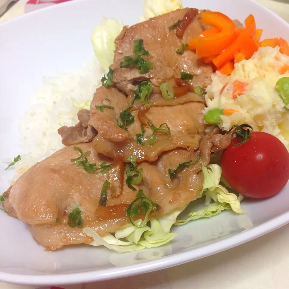 豚の生姜焼き丼|あさかさん