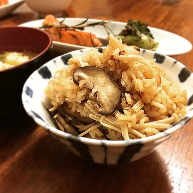 Japanese Mushroom Rice. 
きのこの炊き込み御飯|Yuka Nakataさん