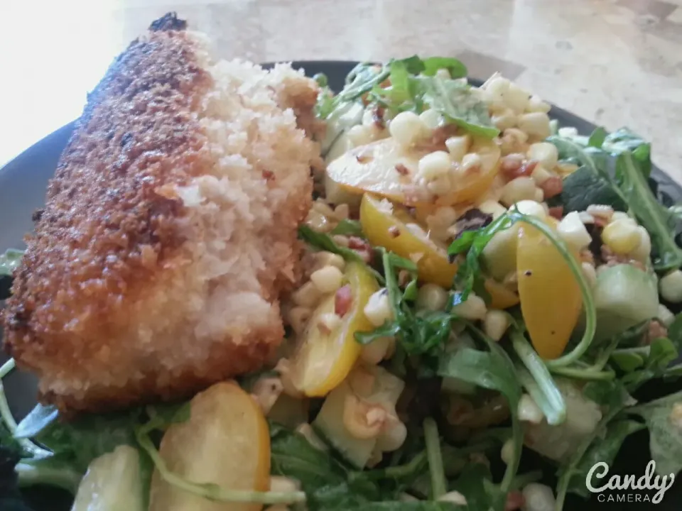 #BlueApron Chicken Milanese with Summer Corn, Cherry Tomato & Cucumber Salad|Courtney Alizabet Riess Handelさん