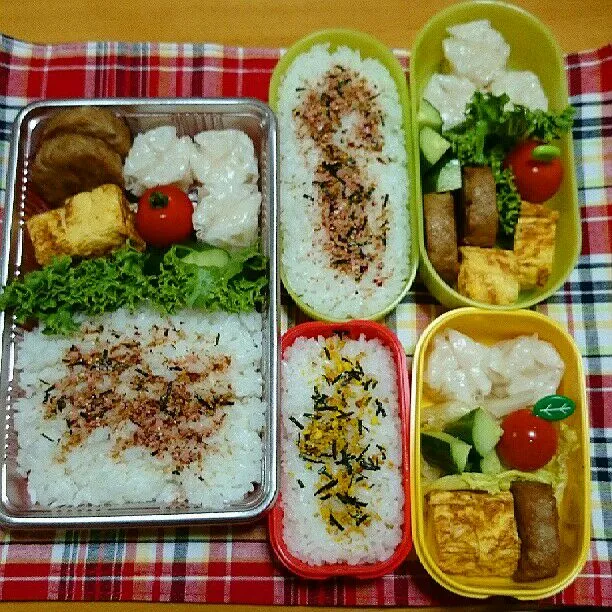 8/5(水)の三人弁当🍱|ふみぃさん