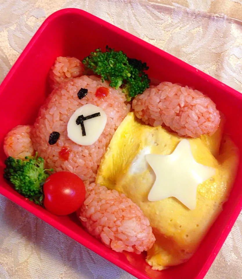 Snapdishの料理写真:ねむねむリラックマ弁当|ぽよぽよまゆかさん