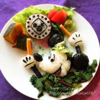 夏祭りミッキーの朝食プレート♬