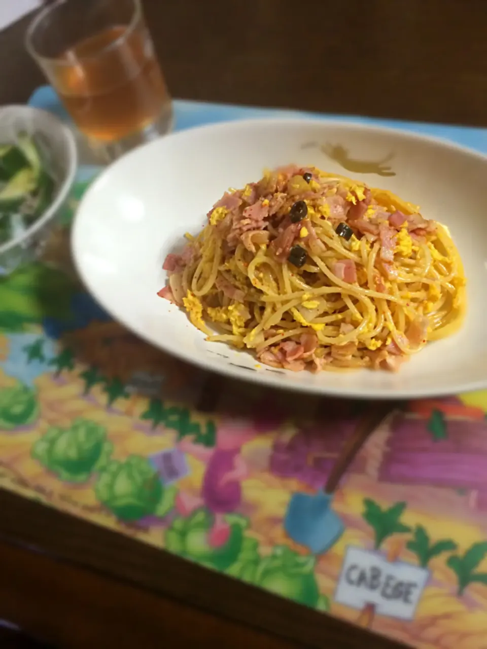 卵ペペロンチーノ  鷹の爪の代わりに一味唐辛子|ママさんさん