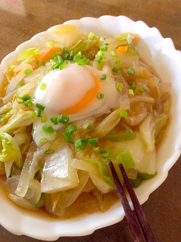 残りの野菜あんかけ丼の玉子入り♫^_^|Norio Fukudaさん