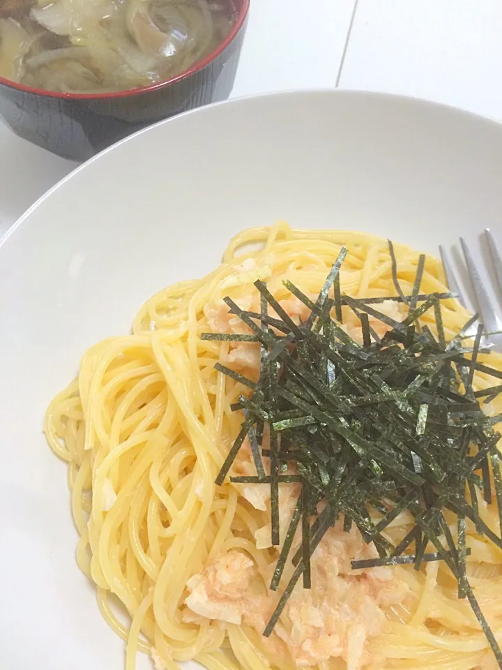 明太マヨ冷静パスタ|LOUPEのオフィスごはんさん