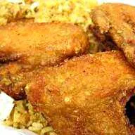 Fried Chicken Wings W/ A Bed Of WIld Rice|Sheila Harrisさん