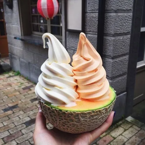 Snapdishの料理写真:Cantaloupe icecream 🎀|Ranaさん