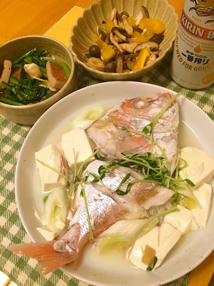 Snapdishの料理写真:久しぶりのお頭、連子鯛マース煮|hiromangeさん