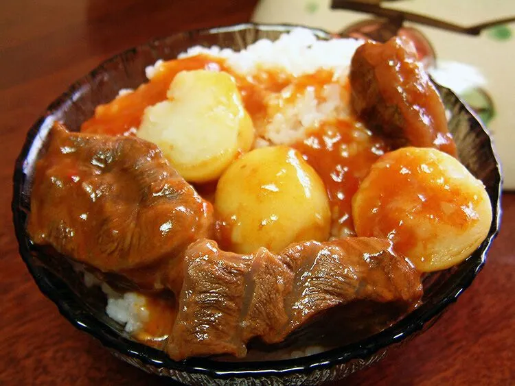 茄汁土豆烧牛肉。。。braise beef shank and potato in tomato sauce|steven z.y.さん