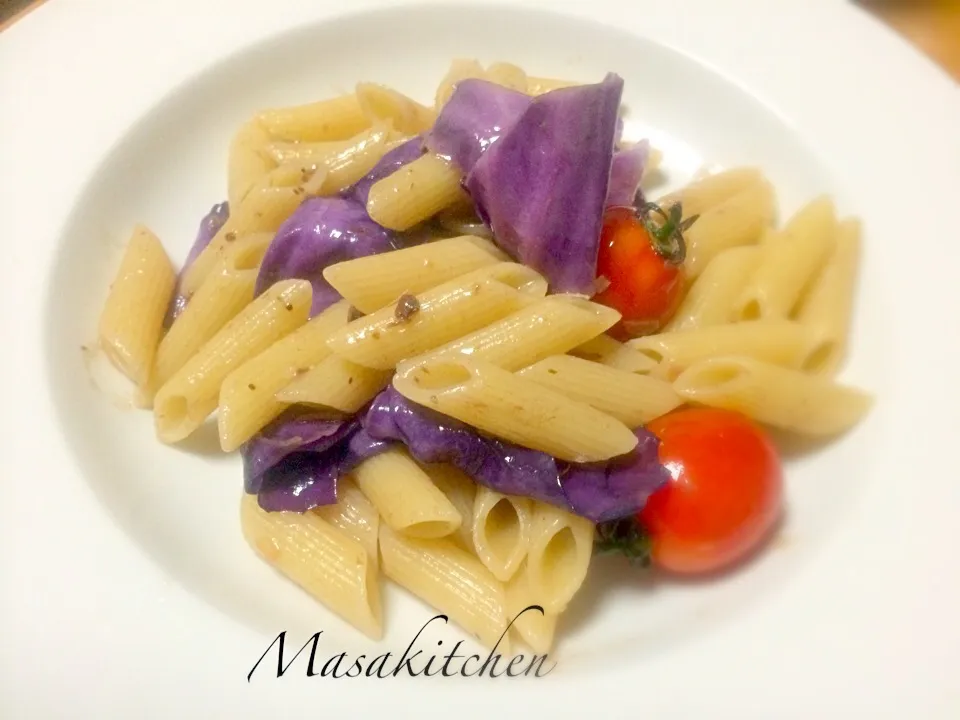 Anchovy&red cabbage,tomato penne|Masakiさん