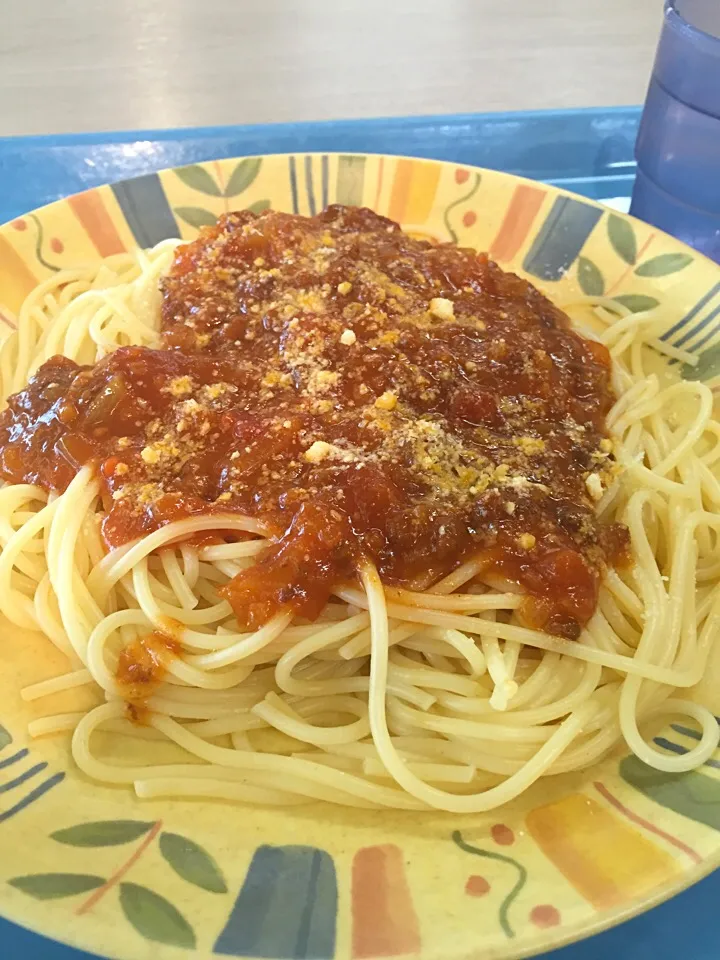 社員食堂のミートスパゲッティ|ごはんできたよ〜さん