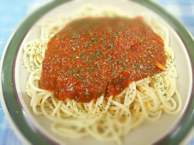 辛ミートソーススパゲティ|よっしー(=^ェ^=)さん