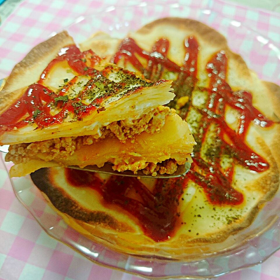 じゃがいもでかさまし 餃子の皮で節約ラザニア風 実咲 Snapdish スナップディッシュ Id Q5rf5a