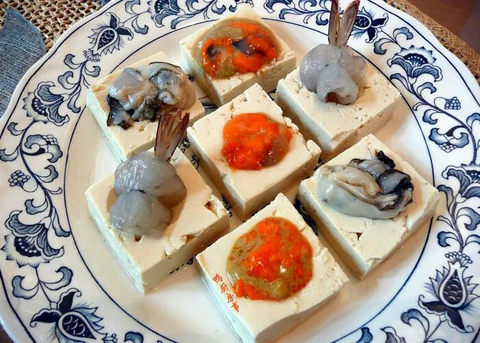 三鲜镶豆腐。。。seafood stuffed tofu 2|steven z.y.さん