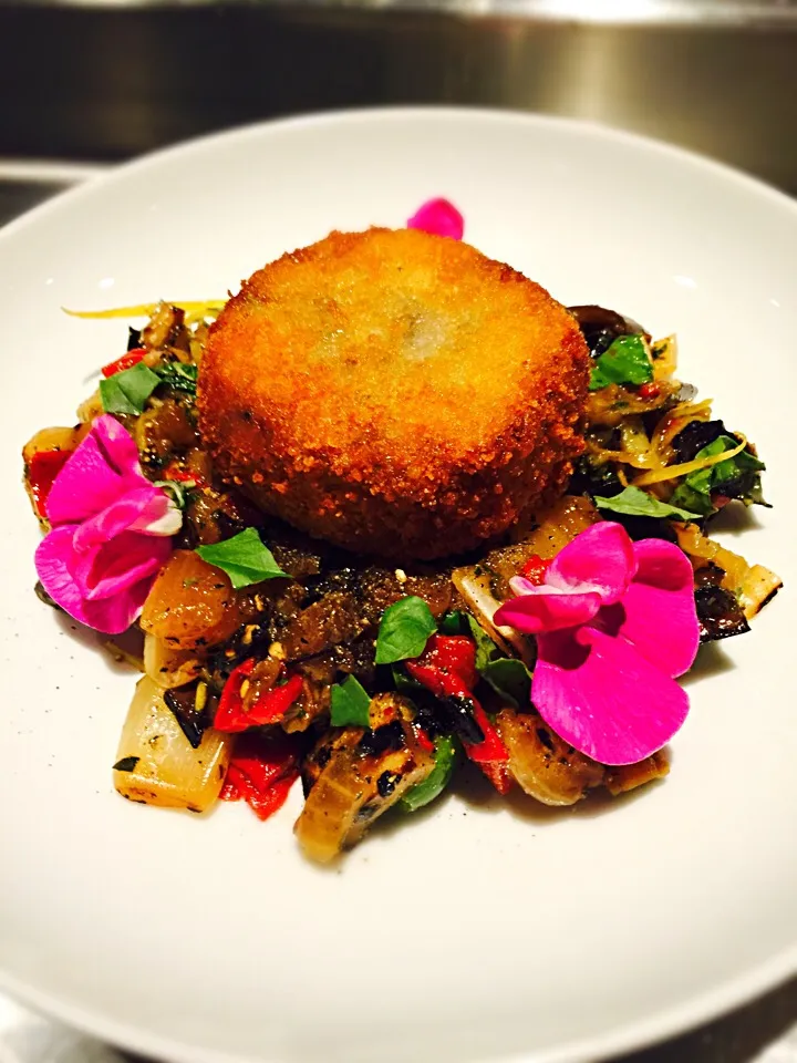 Braised Lamb Croquette w/ smoked eggplant|Myke Eyさん