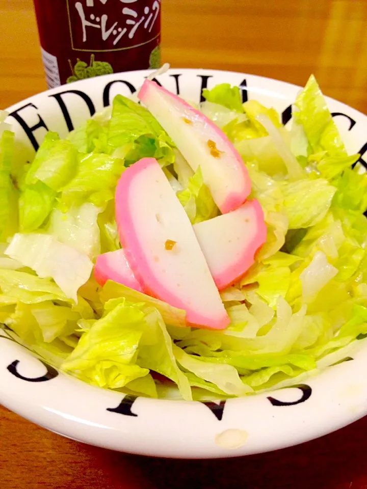 レタスと蒲鉾のわさび和え🍀昨日と同じ❓|まいりさん