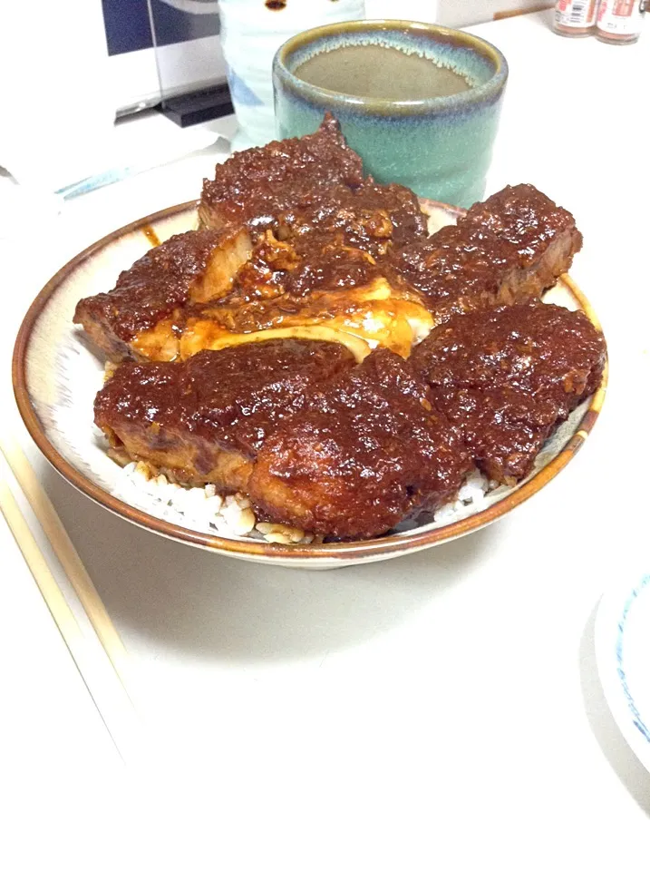 Snapdishの料理写真:元祖味噌カツ丼！|ももじり♡さん