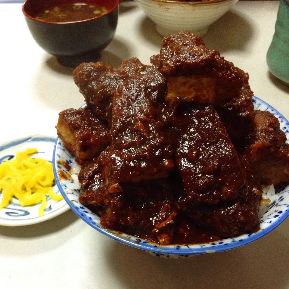 元祖味噌カツ丼！大盛り！|ももじり♡さん