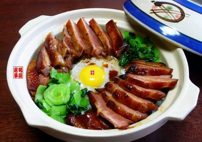 烧鸭煲仔饭。。。roast duck over rice|steven z.y.さん