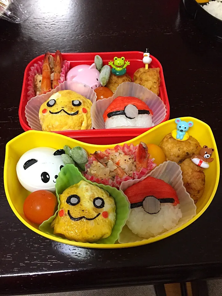 Snapdishの料理写真:ピカチュウとモンスターボール|Erikoさん