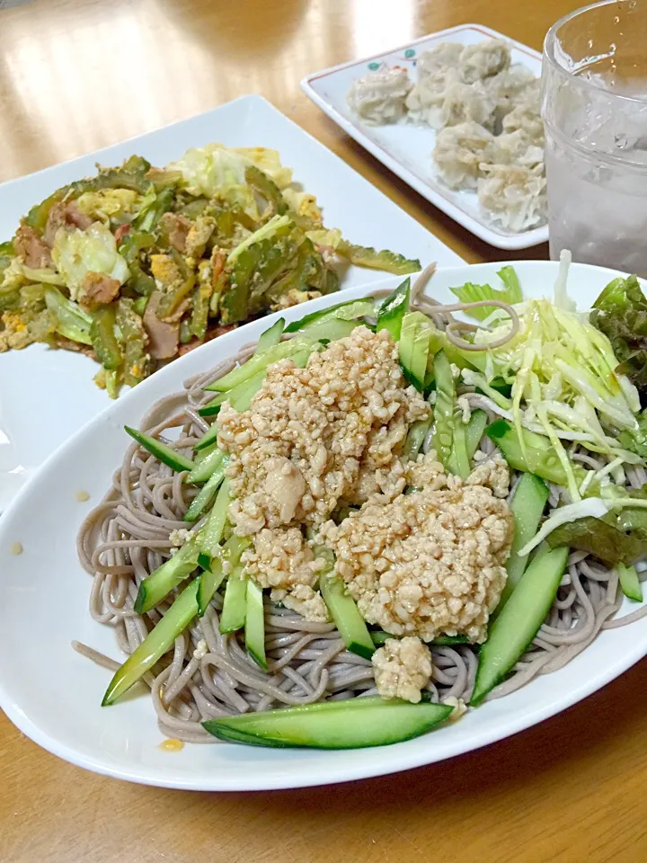 お昼ご飯  そぼろ蕎麦|miyukiさん