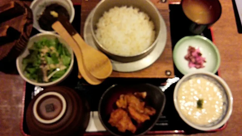 麦とろろ焼鳥定食|ぶりじっとえいちぇるさん