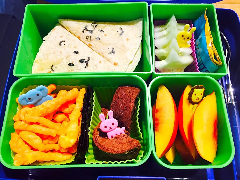 Quesadilla Bento Lunch and Two Snacks|Cheryl Melnickさん