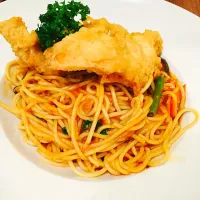 Snapdishの料理写真:Chilli Fish Pasta|Lydia Ziqriさん