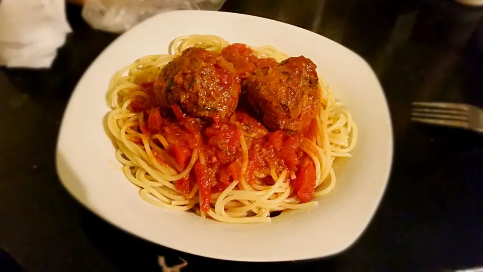 spagetty meatballs|lolaさん