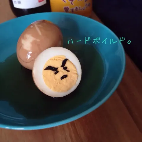 「ぐでたまが愛するしょうゆ」を使ってみたSnapdishの料理・レシピ写真:Hard Boiled 酢醤油たまご