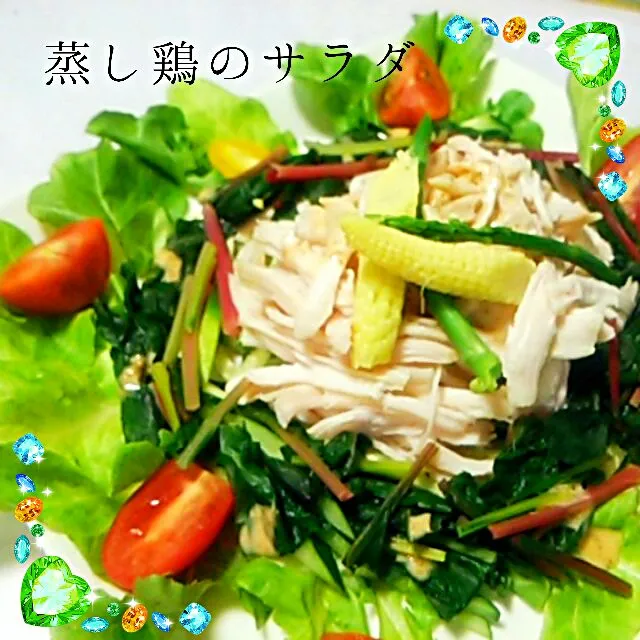 めぐぴょんの棒々鶏風蒸し鶏のサラダ|めぐチー🌿さん