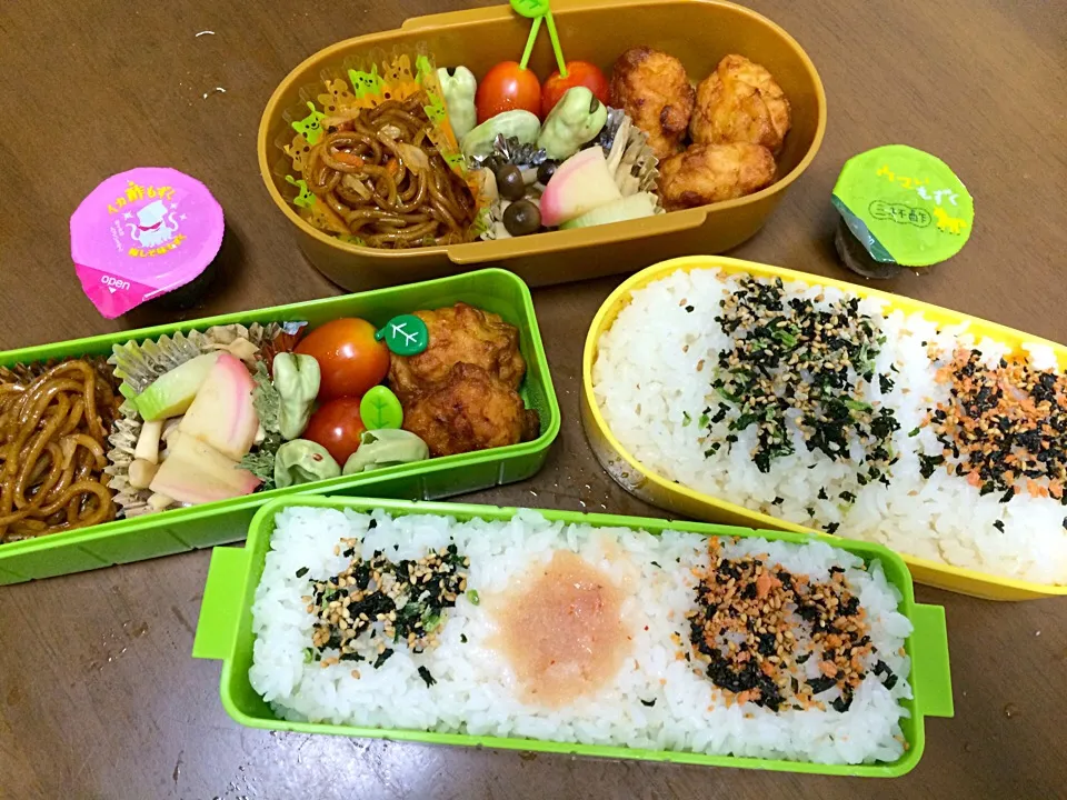 Snapdishの料理写真:長女の部活弁当♪と次女のバスケ弁当☆|くまぷ〜さん