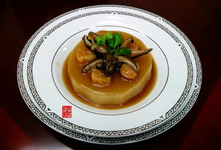 萝卜镶干贝。。。braised dried scallop and turnip|steven z.y.さん