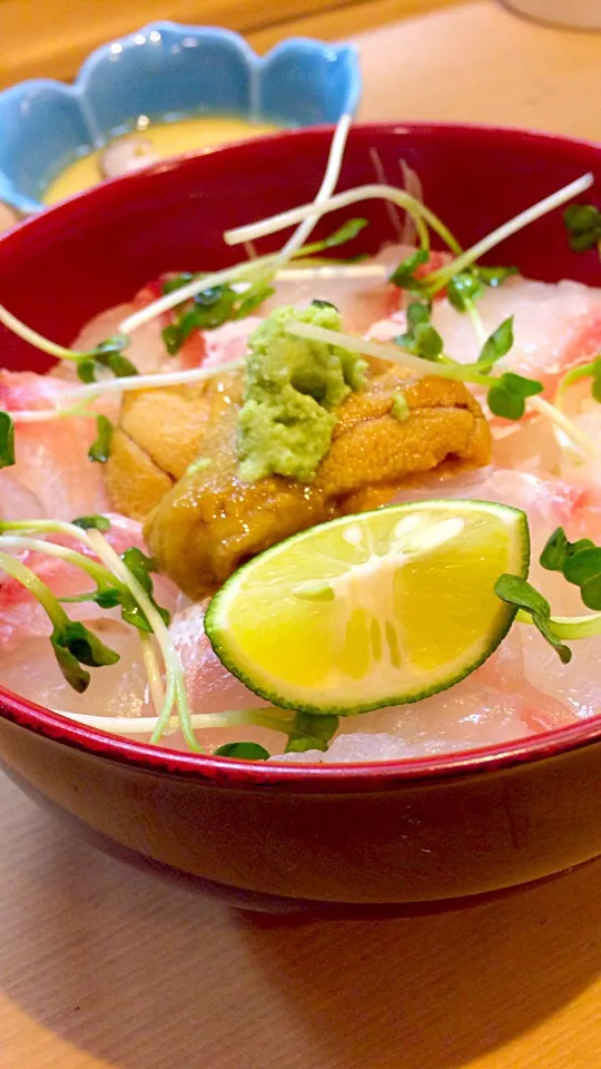 ウニと鯛の丼|hideさん