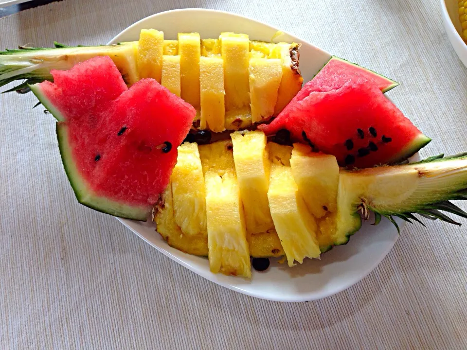 Fruits platter by papa♪|viviさん