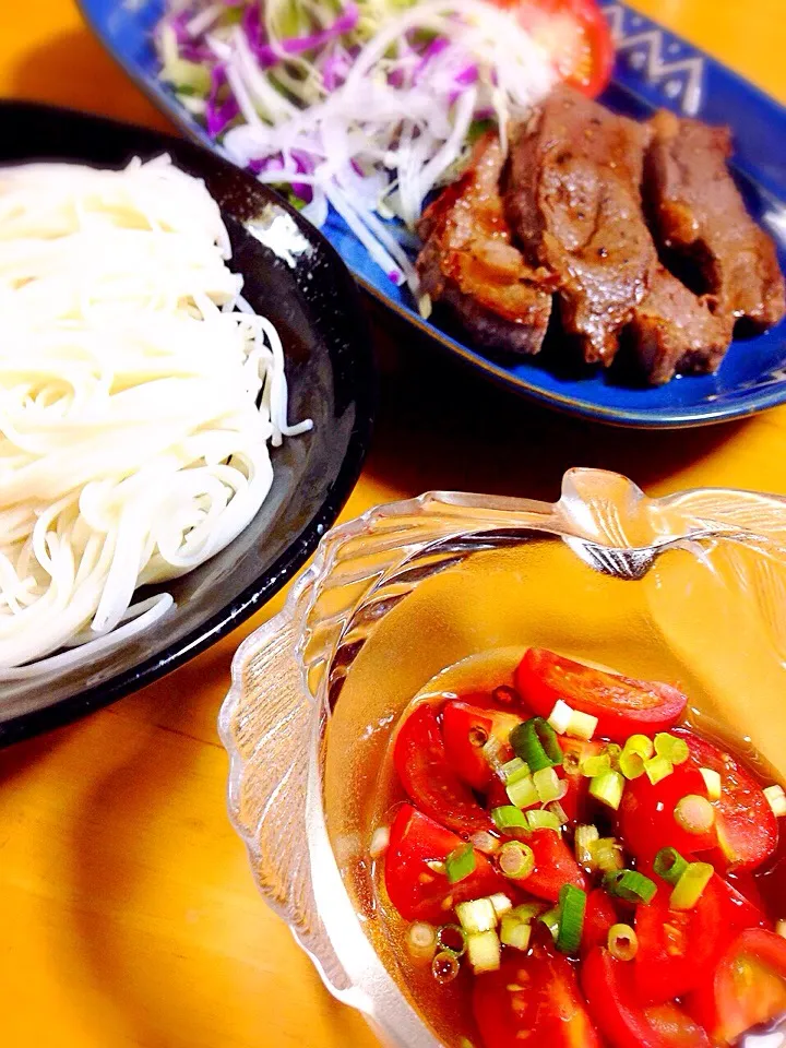 富士子🍒🐰🍓ちゃんの料理 トマト素麺🍅金魚無し😂|かよさん