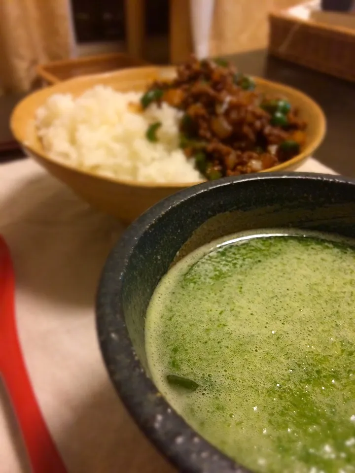 ゴーヤのすり流しとひき肉味噌炒め丼|aveeさん